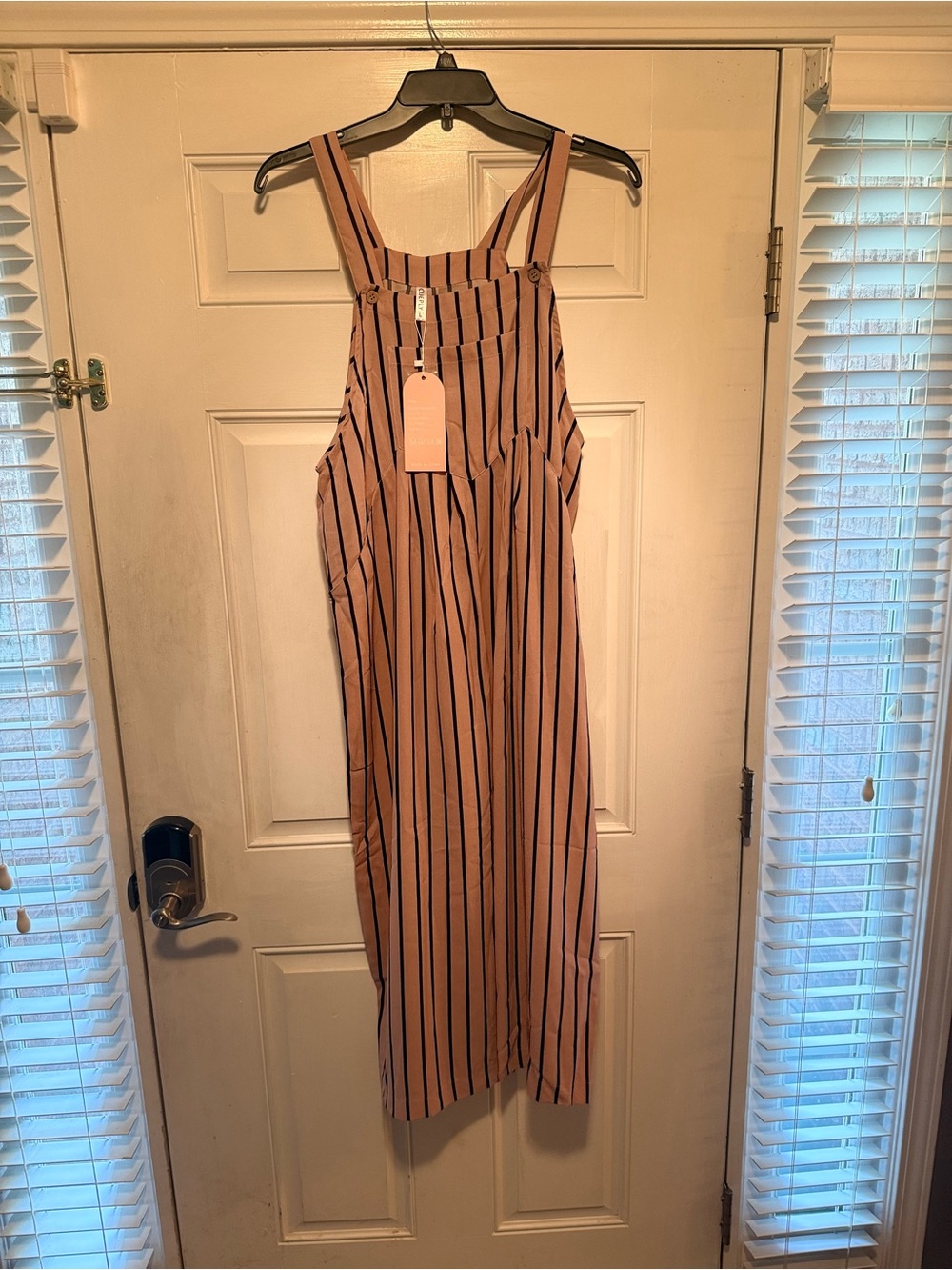 Striped Pink Wide-Leg Jumpsuit